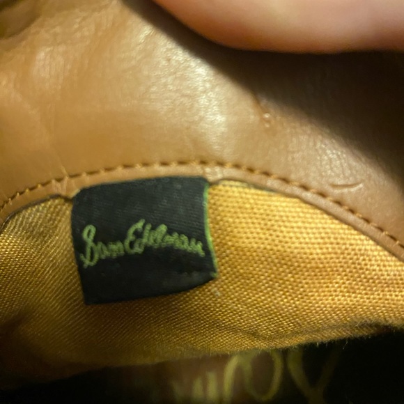 Sam Edelman Yellow Red and Brown Cowboy Boots with Fringe Size 7 - Picture 5 of 5